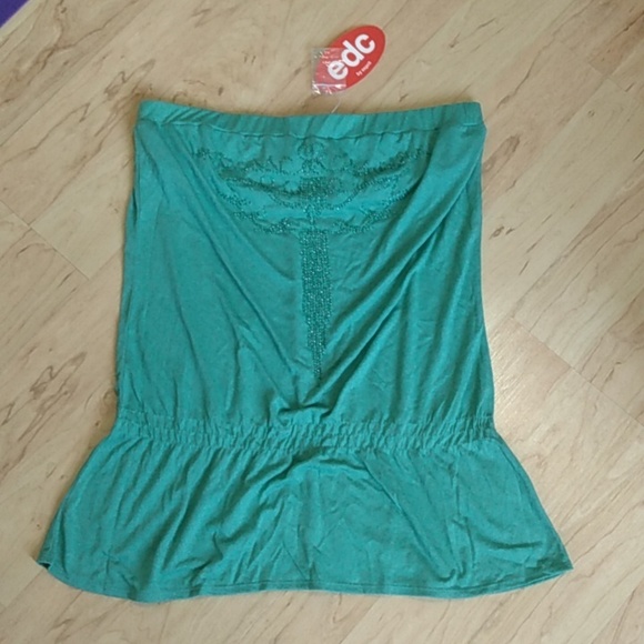 ESPRIT EDC beaded Tube Top Tunic NWT XL - Picture 4 of 9